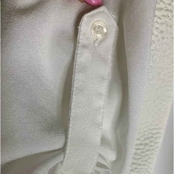 CALVIN KLEIN Blouse w/ Roll-Tab Sleeve Detail XL - Picture 5 of 5
